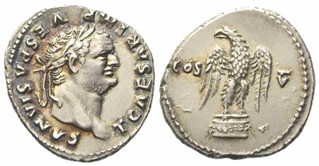 Titus Caesar, Denarius struck under Vespasian, Rome, AD 76; AR (g 3,21; mm 19,3)