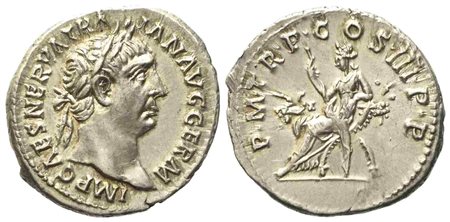 Trajan (98-117), Denarius, Rome, AD 100; AR (g 3,42; mm 20,15)