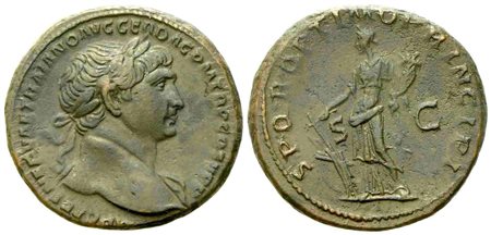 Trajan (98-117), As, Rome, AD 103-111; Æ(g 13,95; mm 28)