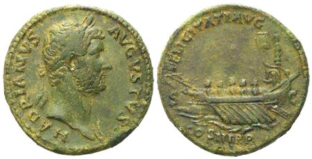 Hadrian (117-138), As, Rome, AD 129-130; Æ (g 11,70; mm 26)