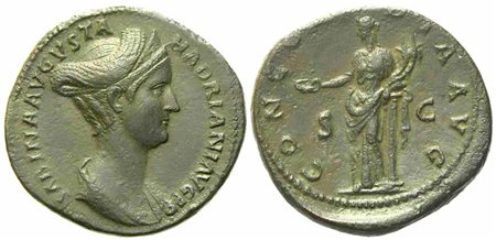 Sabina, Sestertius struck under Hadrian, Rome, c. AD 127-138; Æ (g 24,20, mm 32)