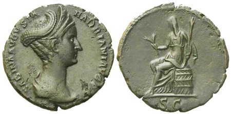 Sabina, Dupondius or As struck under Hadrian, Rome, c. AD 127-138; Æ (g 8,10, mm 27)