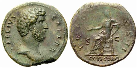 Aelius Caesar, Sestertius struck under Hadrian, Rome, AD 137; Æ (g 26,54; mm 32)