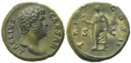 Aelius Caesar, Dupondius or As struck under Hadrian, Rome, AD 137; Æ (g 10,36; mm 26)