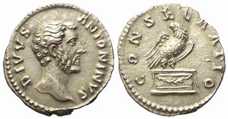 Divus Antoninus Pius, Denarius struck under Marcus Aurelius, Rome, after AD 161; AR (g 3,25; mm 18,4)