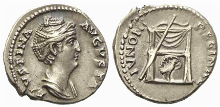 Faustina I, Denarius struck under Antoninus Pius, Rome, AD 139-141; AR (g 3,19; mm 17,51)