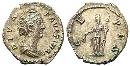 Diva Faustina I, Denarius struck under Antoninus Pius, Rome, after AD 141; AR (g 3,35; mm 17,6)