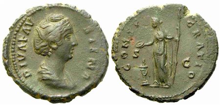 Diva Faustina I, As struck under Antoninus Pius, Rome, c. AD 141-161; Æ (g 12,60; mm 29)