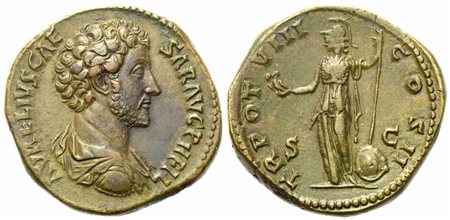 Marcus Aurelius Caesar, Sestertius struck under Antoninus Pius, Rome, AD 154-155; Æ (g 30,77; mm 32)