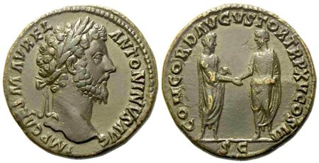 Marcus Aurelius (161-180), Sestertius, Rome, AD 161; Æ (g 24,11; mm 31)