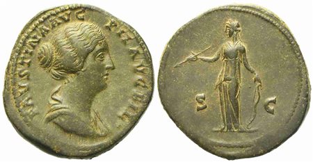 Faustina II, Sestertius struck under Antoninus Pius, Rome, c. AD 147-150; Æ (g 29,05; mm 34)