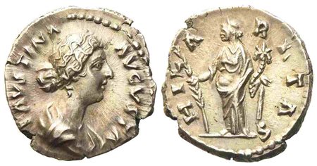 Faustina II, Denarius struck under Marcus Aurelius, Rome, AD 161-164; AR (g 3,21; mm 18,9)