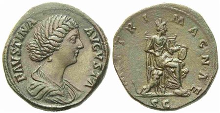 Faustina II, Sestertius struck under Marcus Aurelius, Rome, c. AD 161-164; Æ (g 26,29; mm 31)