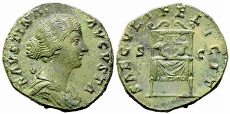 Faustina II, Sestertius struck under Marcus Aurelius, Rome, c. AD 161-164; Æ (g 20,83; mm 30)