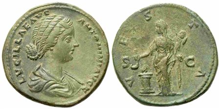 Lucilla, Sestertius struck under Marcus Aurelius, Rome, c. AD 164-169; Æ (g 22,89; mm 31)