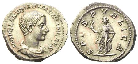 Diadumenian Caesar, Denarius struck under Macrinus, Rome, AD 218; AR (g 2,72; mm 20,4)