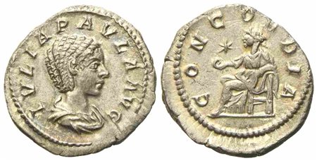 Julia Paula, Denarius struck under Elagabalus, Rome, AD 220; AR (g 2,95; mm 20)