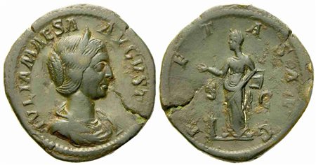 Julia Maesa, Sestertius struck under of Elagabalus, Rome, c. AD 218-222; Æ (g 19,60; mm 32)