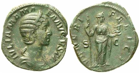 Julia Mamaea, Sestertius struck under Severus Alexander, Rome, AD 222-235; Æ (g 17,97; mm 30)