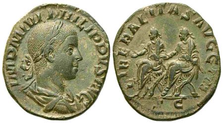 Philip II (247-249), Sestertius, Rome, c. AD 247-249; Æ (g 14,70; mm 29)