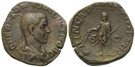 Herennius Etruscus Caesar, Sestertius struck under Trajan Decius, Rome, AD 250-251; Æ (g 17,67; mm 29)