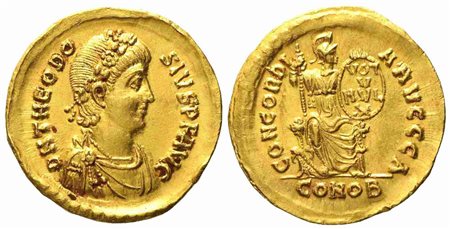 Theodosius I (379-395), Solidus, Constantinopolis, AD 384; AV (g 4,52; mm 21)