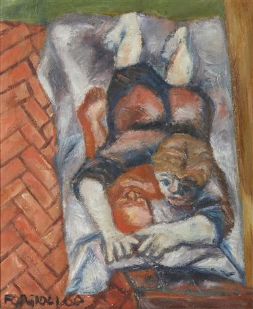 FORGIOLI ATTILIO (n. 1933) - DONNA CON BAMBINO, 1960.