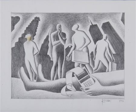 KOSTABI MARK (n. 1960) - STUDY FOR MISCALCULATION, 1990.