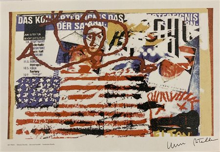 Mimmo Rotella RACCONTI POSSIBILI stampa offset, cm 21x30 firma in lastra sul...