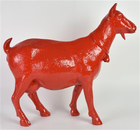 William Sweetlove CLONED RED GOAT resina, cm 48x52x14