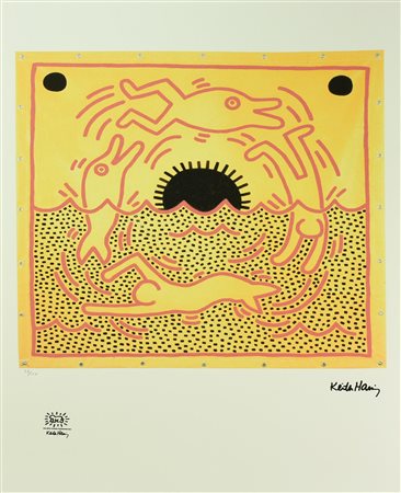 Da Keith Haring UNTITLED fotolitografia, cm 70x50; es. 88/150 firma in lastra...