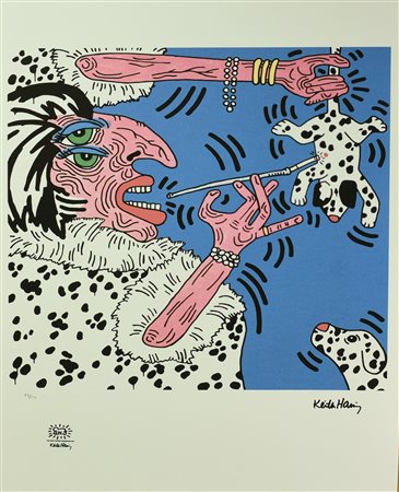 Da Keith Haring UNTITLED fotolitografia, cm 70x50; es. 46/150 firma in lastra...