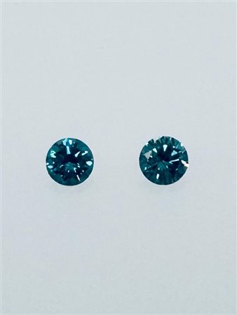 2 DIAMANTI ESALTATO 0,34 CT FANCY BLU VIVIDO* - CLARITY VS1-2 - AI30701-3