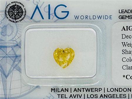 DIAMANTE 1,49 CARATI FANCY GIALLO VIVIDO* - VVS1 - C31202-4