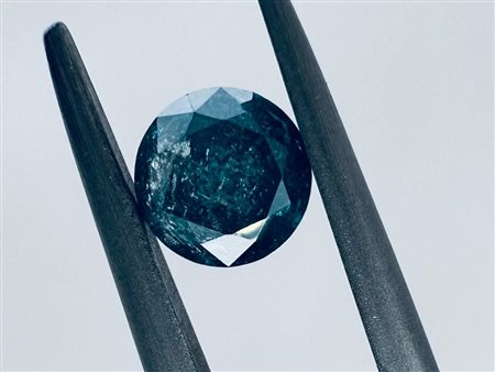 DIAMANTE 0,71 CT FANCY BLU VERDOGONOLO INTENSO - I3 - C31005-14