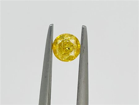 DIAMANTE 0,46 CARATI FANCY GIALLO INTENSO - I3 - IGI - F20305-1