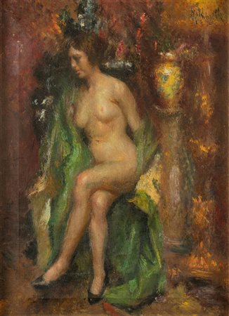 Giuseppe MALDARELLI (1885-1958) "Nudo femminile". Olio su tela. Cm 67x49....