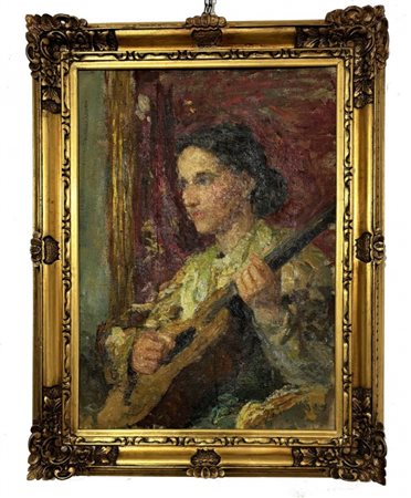 Anonimo del XIX secolo Italia Meridionale XIX secolo Suonatrice di chitarra