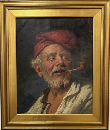 Pittore del XX secolo Italia meridionale del XX secolo Ritratto di pescatore