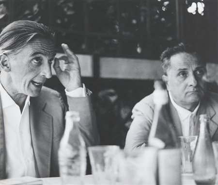 UGO MULAS (1928-1973) Fautrier con il gallerista Guido Lenoci1960stampa ai...