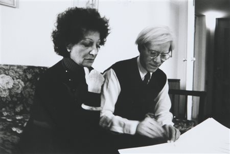 DINO PEDRIALI (1950-) Andy Warhol e Carol Rama 1975stampa ai sali...
