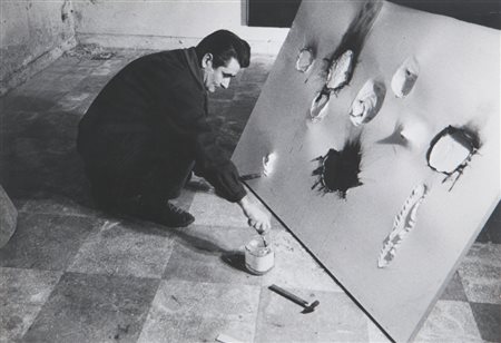 UGO MULAS (1928-1973) Alberto Burri1961stampa ai sali d’argento, vintage...