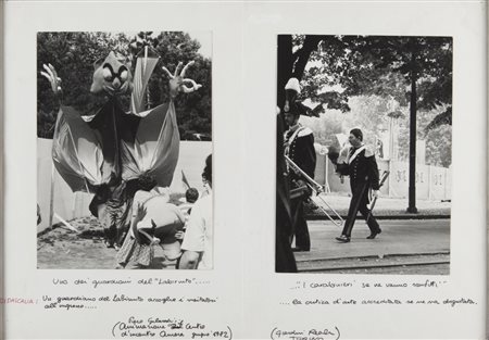 PIERO GILARDI (1942-) Foto di performance ai giardini Reali di...