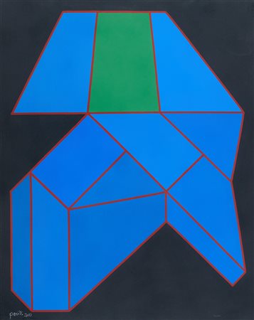 Achille Perilli (Roma 1927-2021) Angolo di verde, 2010 Tecnica mista su tela...