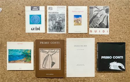 ANGELO DEL BON, PRIMO CONTI, FRANCO ROGNONI E VIRGILIO GUIDI - Lotto unico di 8 cataloghi