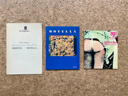 MIMMO ROTELLA E GIANNI BERTINI - Lotto unico di 3 cataloghi