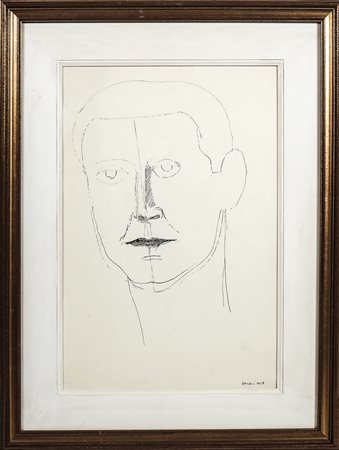 VENTURINO VENTURI (1918-2002) Ritratto maschile - Male Portrait china su...