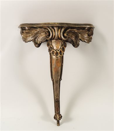 PICCOLA CONSOLE IN LEGNO INTAGLIATO E LACCATO - CARVED AND LACQUERED CONSOLE...