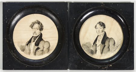 FRANCESCO BOGGI (attivo 1825-1840) Ritratti di nobiluomini - Portraits of...