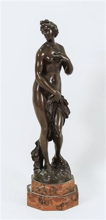 NUDO CLASSICO - CLASSIC NUDE piccola scultura in bronzo - bronze, firmata HS...